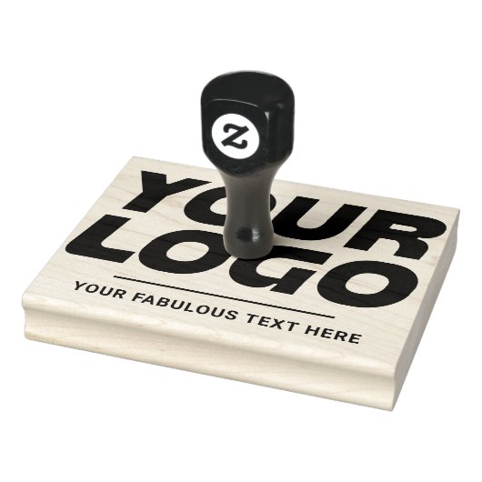 Persoonlijk Zakelijk Logo en Tekst Groot Rubberstempel (Stempel)