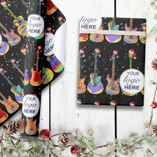 Persoonlijk Zakelijk Logo Gitaar Kerstmis Cadeaupapier