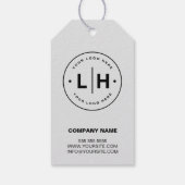 Persoonlijk Zakelijk Logo Grijs Promotioneel  Cadeaulabel (Achterkant)