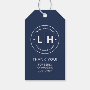 Persoonlijk Zakelijk Logo Marineblauw Cadeaulabel