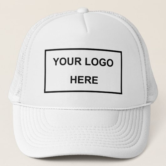 Persoonlijk Zakelijk Logo Merk Wit Trucker Pet (Voorkant)