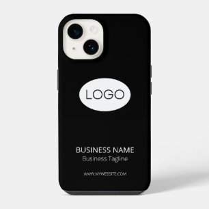 Persoonlijk Zakelijk Logo, Modern Zwart iPhone 14 Hoesje