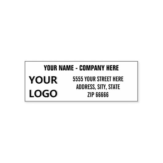 Persoonlijk zakelijk logo naam adres stempel (Design)