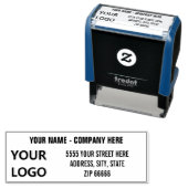 Persoonlijk zakelijk logo naam adres stempel (In situ)