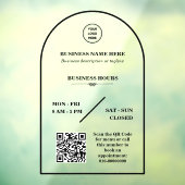 Persoonlijk Zakelijk Logo Open Kantooruren Deur Raamsticker (Vel 3)