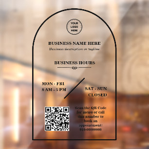Persoonlijk Zakelijk Logo Open Store Uren Deur Raamsticker