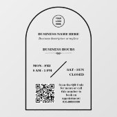 Persoonlijk Zakelijk Logo Open Store Uren Deur Raamsticker (Vel)