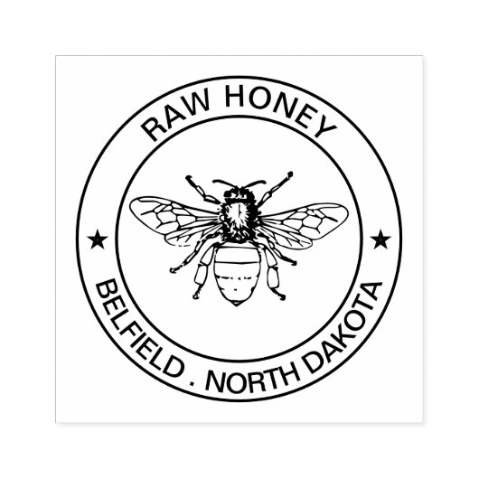 Persoonlijk Zakelijk Logo Stempel- Bijen Stamper Rubberstempel (Afrduk)
