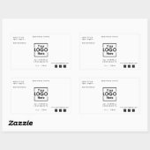 Persoonlijk zakelijk logo & tekst sjabloonlabel rechthoekige sticker (Vel)