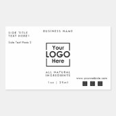 Persoonlijk zakelijk logo & tekst sjabloonlabel rechthoekige sticker (Voorkant)
