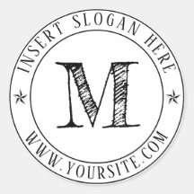 Persoonlijk Zakelijk Monogram Rond