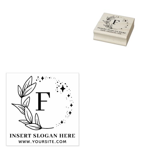 Persoonlijk Zakelijk Monogram Zelfinktend Stempel (Gestempeld)