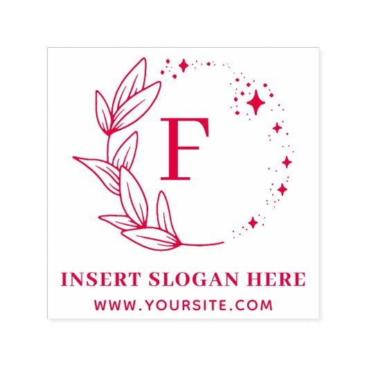 Persoonlijk Zakelijk Monogram Zelfinktende Stempel (Design)