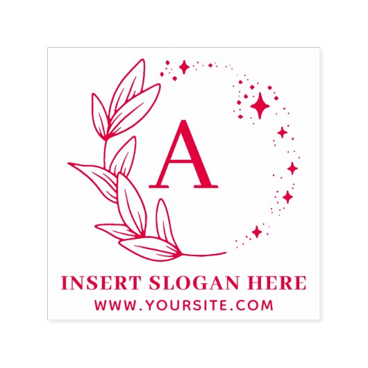 Persoonlijk Zakelijk Monogram Zelfinktkussen Stemp Zelfinktende Stempel (Design)