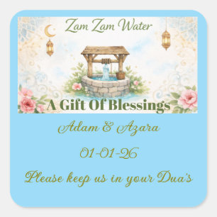 Persoonlijk Zam Zam Water Label –Bloem en Islamiti