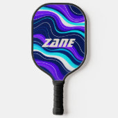 Persoonlijk ZANE Violet Cyan Pickleball Paddle (Achterkant)
