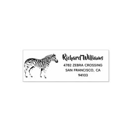 Persoonlijk zebra retouradres voorbedrukt stempel