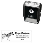 Persoonlijk zebra retouradres voorbedrukt stempel (In situ)