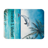 Persoonlijk Zee dolfijnenmarker Magnet met kruisin Magneet (Horizontaal)