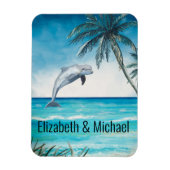 Persoonlijk Zee dolfijnenmarker Magnet met kruisin Magneet (Verticaal)