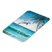 Persoonlijk Zee dolfijnenmarker Magnet met kruisin Magneet (Linkerzijde)