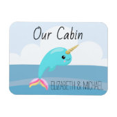 Persoonlijk Zee Narwhale Unicorn Magneet (Horizontaal)
