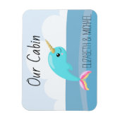 Persoonlijk Zee Narwhale Unicorn Magneet (Verticaal)