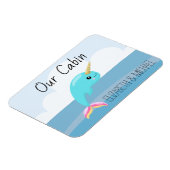 Persoonlijk Zee Narwhale Unicorn Magneet (Linkerzijde)