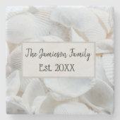 Persoonlijk Zee Shell Stenen Onderzetter (Voorkant)