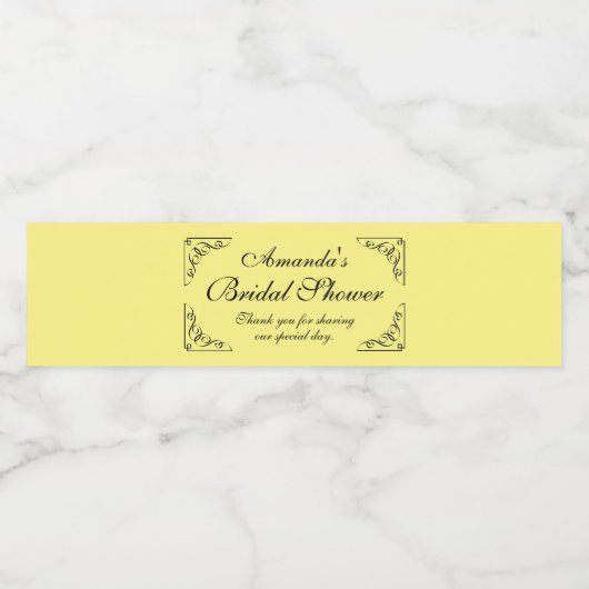 Persoonlijk zeer elegante bruidsfeestfeest waterfles etiket (Enkel label)