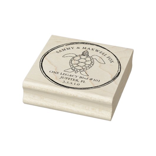 Persoonlijk Zeeschildpad Retouradres Rubberstempel (Stempel)