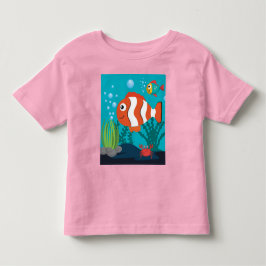 Persoonlijk Zeewierpatroon met Vissen Krab Zeewier Kinder Shirts