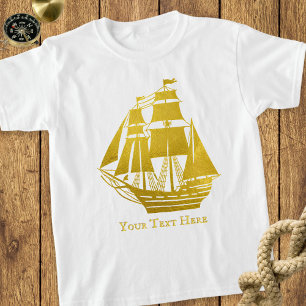 Persoonlijk Zeilschip Nepgoud Zeevaart Hoog Schip T-shirt