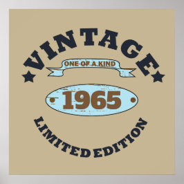 Persoonlijk zestig vintage 60ste verjaardagsfeest poster