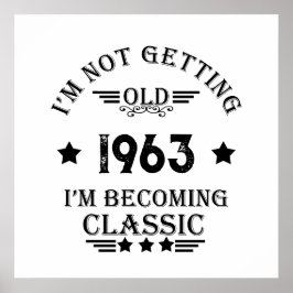 Persoonlijk zestig vintage 60ste verjaardagsfeest poster