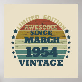 Persoonlijk zeventig vintage 70ste verjaardag poster