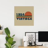 Persoonlijk zeventig vintage 70ste verjaardag poster (Thuiskantoor)
