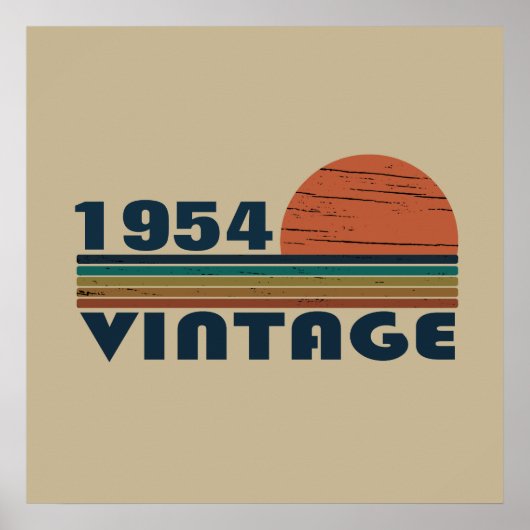 Persoonlijk zeventig vintage 70ste verjaardag poster (Voorkant)