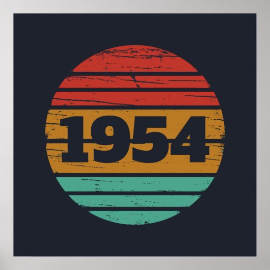 Persoonlijk zeventig vintage 70ste verjaardag poster (Voorkant)