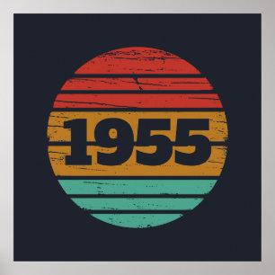 Persoonlijk zeventig vintage 70ste verjaardag  poster