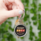 Persoonlijk zeventig vintage 70ste verjaardagsfees sleutelhanger (Hand)