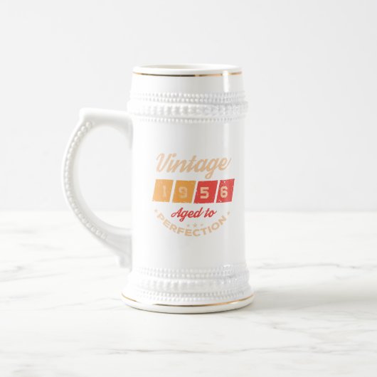 Persoonlijk zeventig vintage 70ste verpartij bierpul (Links)