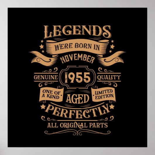 Persoonlijk zeventig vintage 70ste verpartij poster (Voorkant)
