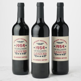 Persoonlijk zeventig vintage 70ste verpartij wijn etiket