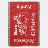 Persoonlijk Zich prettig kerstfeest geven Deken (Voorkant Verticaal)