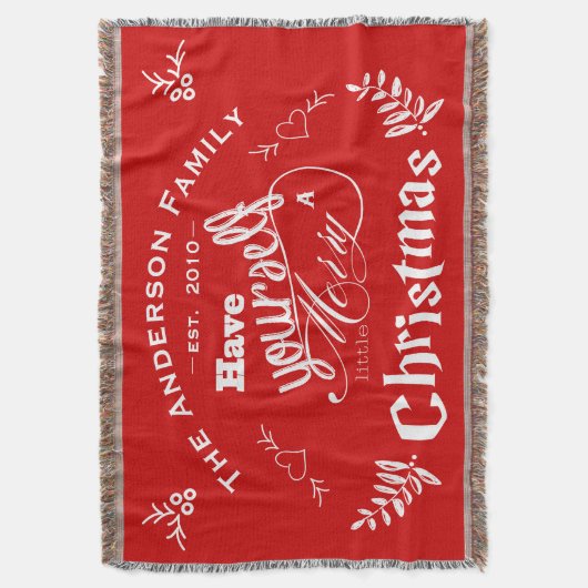Persoonlijk Zich prettig kerstfeest geven Deken (Voorkant Verticaal)