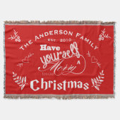 Persoonlijk Zich prettig kerstfeest geven Deken (Voorkant)