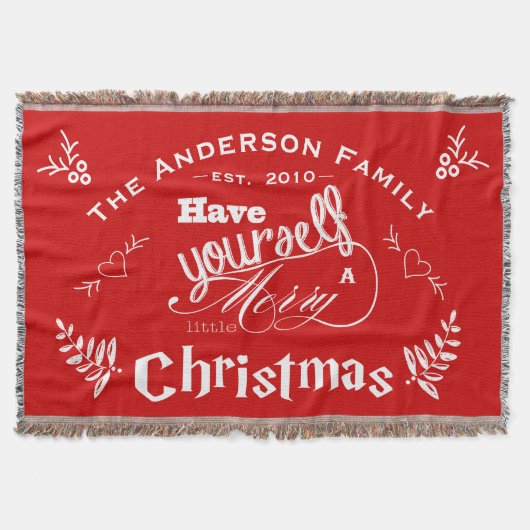 Persoonlijk Zich prettig kerstfeest geven Deken (Voorkant)