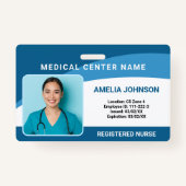 Persoonlijk Ziekenhuis werknemer Foto ID-kaart Badge (Voorkant)