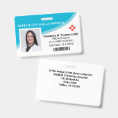 Persoonlijk Ziekenhuis werknemer Foto ID-kaart Badge (Front & Back)